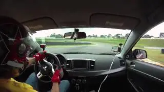 TrackDay NDA V Lancer Evolution X - Inside Cam
