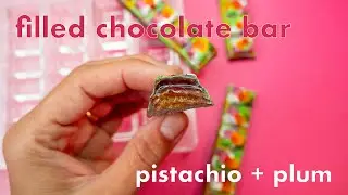 Decadent Filled Chocolate Bar: Plum Jam & Pistachio Praline Filled Chocolate Bar Recipe