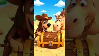 cowboy dog and camel treasure hunt . . #ai #animation #funny #cartoonmemes #viral #cartoon