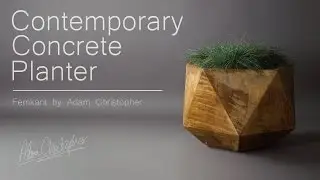 Femkant contemporary planter in rust effect
