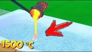 Gl&uuml;hende LAVA in ein POOL voll mit AQUALINOS gie&szlig;en - EXPERIMENT