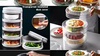 🎯 CLEAR FOOD GRADE TRANSPARENT STACKABLE  MULTILAYER INSULATED FOOD DISH COVER. #Shorts