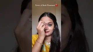 Power of Bindi 🔴 Placement makes a huge difference on face #shorts #viralvideo #bindi #trending