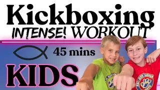 40-Minute Intense Kids Kickboxing HIIT Workout | Fun & Energizing Christian Fitness for Children!