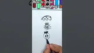 Drawing a ladybug 🐞 art#drawing #painting #shorts #satisfying #trending #pencildrawing #artwork