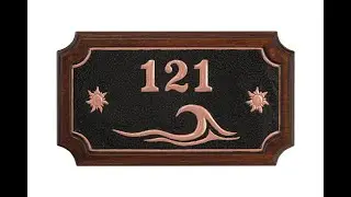 Copper Beach House Number Plaque (Black)