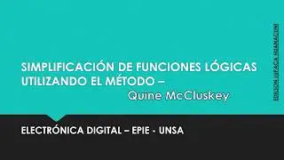 MÉTODO – Quine McCluskey (2 EJERCICIOS)