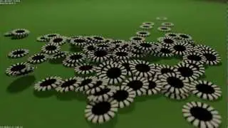 Poker Chips Falling - Blender Game Physics Simulation