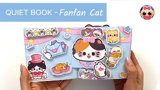 Cute Fanfan Cat Fun! 🐾😺 | Quiet Book #12 | PaperDIY Craft
