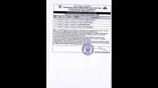 YCMOU Diploma in Journalism (P03) Exam TimeTable May/June2025 | YCMOU Exam TimeTable May/June2025