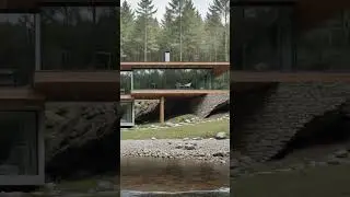 Modern Riverfront Home #framehouse #nature #aframecabin #cabinhouse #house #aframehouse #home