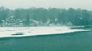 Snow on Findley Lake.