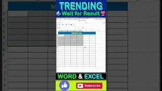 MERGE CELL IN EXCEL #exceltips #shorts #excel #exceltutorial If you want EXTRA INCOME sitting at ...