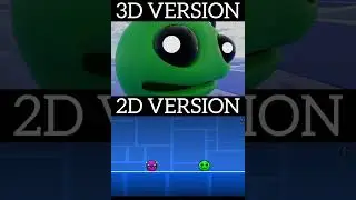 3D Version VS 2D Version in Geometry Dash! #geometrydash #gd #dimagd2