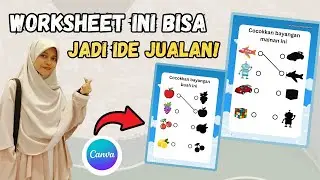 Cara Bikin Worksheet Mencocokkan Bayangan Gambar di Canva