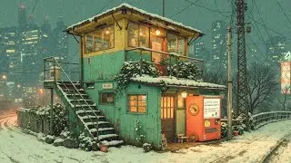 Winter Lofi Tokyo Night Vibes ~ Snowy Japanese City Chill Beats for Relaxation & Study