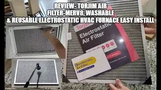 Review- Torjim 20x25x1 Air Filter-MERV8, Washable & Reusable Electrostatic HVAC Furnace Easy Install