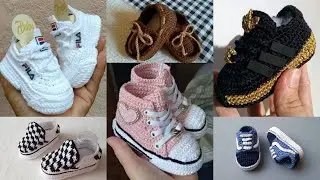 Идеи дизайна роскошных вязаных крючком пинеток для малышей: стильные и современные модели для мал...