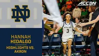 Notre Dame G Hannah Hidalgo Highlights vs. Akron