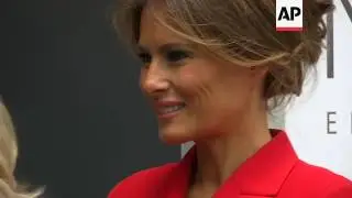 Melania Trump visits children's hospital in Paris