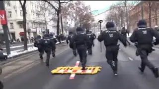 Demo in Innenstadt/Polizei Großeinsatz in Wien