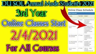 du sol online classes 2021! du sol 3rd year online classes! du sol online classes kaise le!