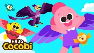 Flying Dinosaur Song | Dinosaur Nursery Rhymes for Kids & Babies | Microraptor | Hello Cocobi