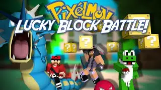 Minecraft: PIXELMON LUCKY BLOCK BATTLE w/ Friends!