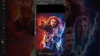removing text from movie posters in photoshop #shorts