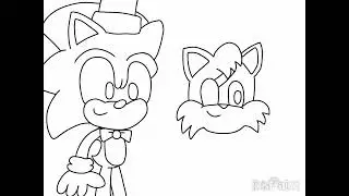 Fnas sonic and tails speed paint 