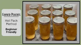 Water Bath Canning Peaches HOT PACK Method | Beginner Friendly