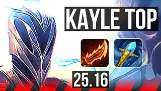 KAYLE vs MORDEKAISER (TOP) | 68% winrate, 10/2/7, Godlike | NA Grandmaster | 25.16