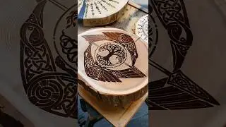 From Cedar to Art: Transforming Wood with Laser-Engraved Tree of Life Ravens