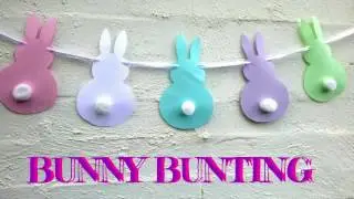 Easy Paper Bunny Bunting | Easter Crafts for Kids to Make at Home