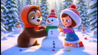 Building the Biggest Snowman in the Forest!