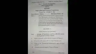 B.A 5TH SEMESTER JAMMU UNIVERSITY (NEP) MAJOR HISTORY 501 QUESTION PAPER.  13/12/24