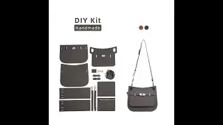 DIY Leather Birkin Kelly Bag - Make Your Own Bag.Sewing Craft Kit Leathercraft Activity.