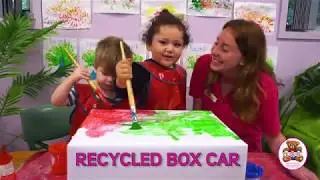 Recycled Box Cars Childcare Centre Sustainability Activity