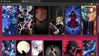 My first year Project of B.tech || Roadway to B.tech projects || Anime gallery using html css #first