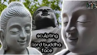 how to make buddha statue face/ sculpting budha face/ lord buddha sculptur/ by mohit sharma