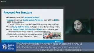 Seattle City Council Transportation & Seattle Public Utilities Committee 1/17/23