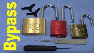 (picking 471) Amazing bypass techniques on padlocks shown - open locks in seconds without key