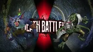 Warwick vs the lizard  (league of legends vs MARVEL) DEATH BATTLE song make bye AI