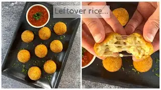 How to make cheesy rice balls using leftover rice