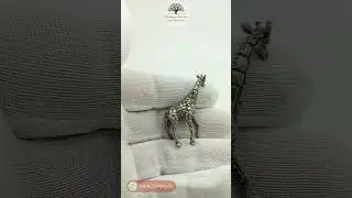 Vintage Italian Silver Giraffe Figurine 835 Decorative Miniature 1970 Decorative Silver Gift