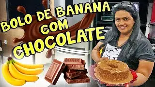 BOLO DE BANANA COM COBERTURA DE CHOCOLATE !!!