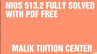 NIOS 513.2 WITH PDF FREE