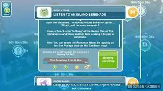 The Sims Freeplay - Listen to an Island Serenade -  Weekly Task