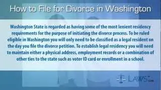 How to file for divorce in Washington