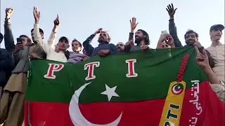 Supporters of Pakistan's Imran Khan hold protest in Karachi